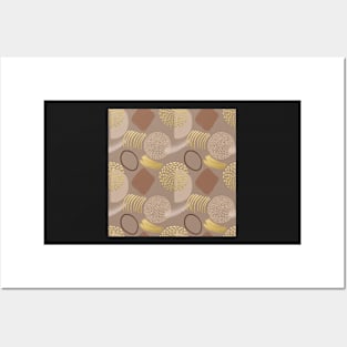 Abstract Golden Pattern Posters and Art